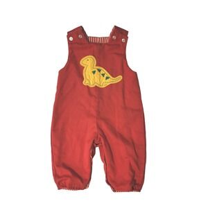 Bailey Boys Reversible JonJon Dinosaur Overalls 6 Months‎ Boys Santa Christmas